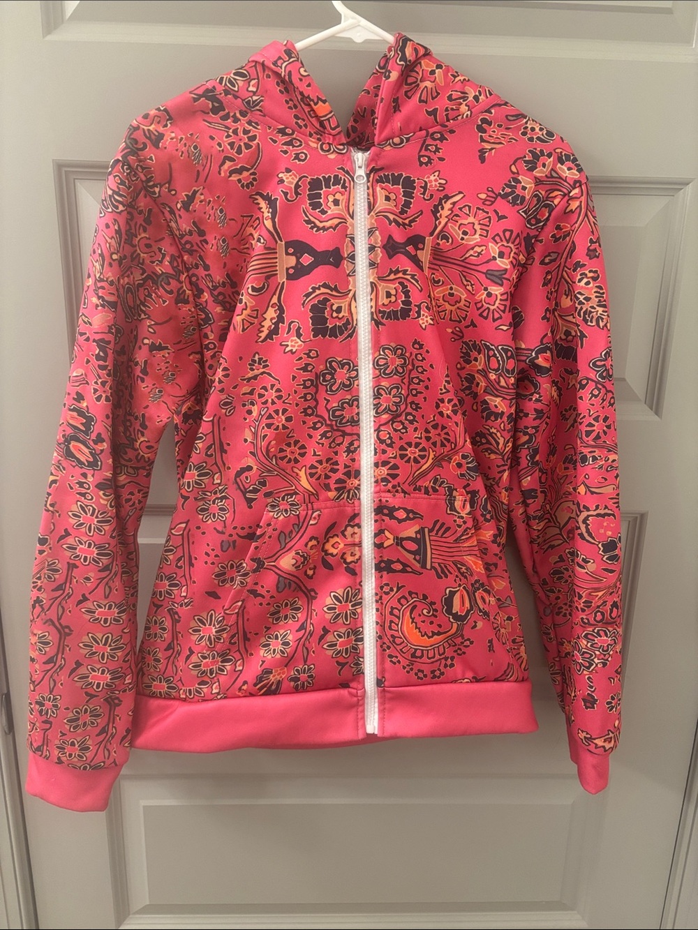 Unbranded Floral-Print Zip Hoodie